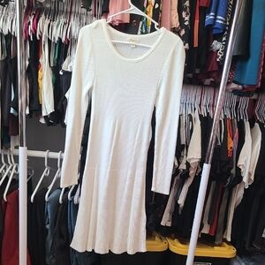 Style & Co. White Long Sleeve Dress